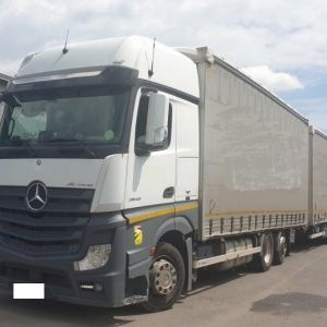 foto 44t/15.6m low jumbo MB 6x2+ Panav 18t tandem Mercedes Actros 2542